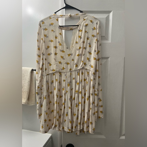 Free People Tegan Printed Mini Dress In Ivory - Picture 4 of 9